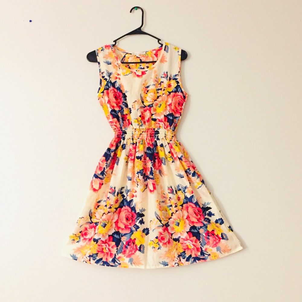 💐 floral Mini Dress 💐 Comfy Style fusion - Picture 3 of 4